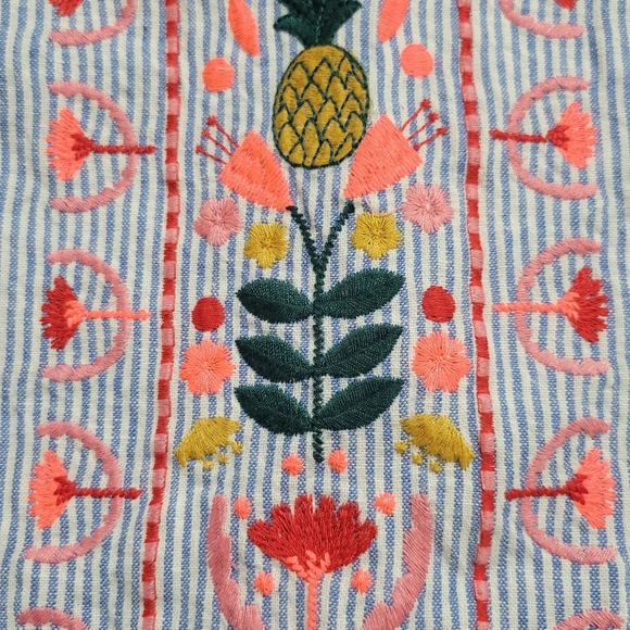 Boden Women's Victoria Embroidered Striped Pencil Mini Skirt Size 14 Floral... - Picture 10 of 16